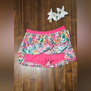 Ideology Plus Size Tropical-Print Pleated Skort